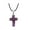 E, variant on Necklaces & Pendants Natural Stone Cross Necklace Pendant Color Pattern Rough Stone Crystal Necklace