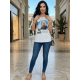 thumbnail image 2 of Playera para Mujer Estampada Casual, Camiseta Manga Corta Cuello Redondo, 2 of 5