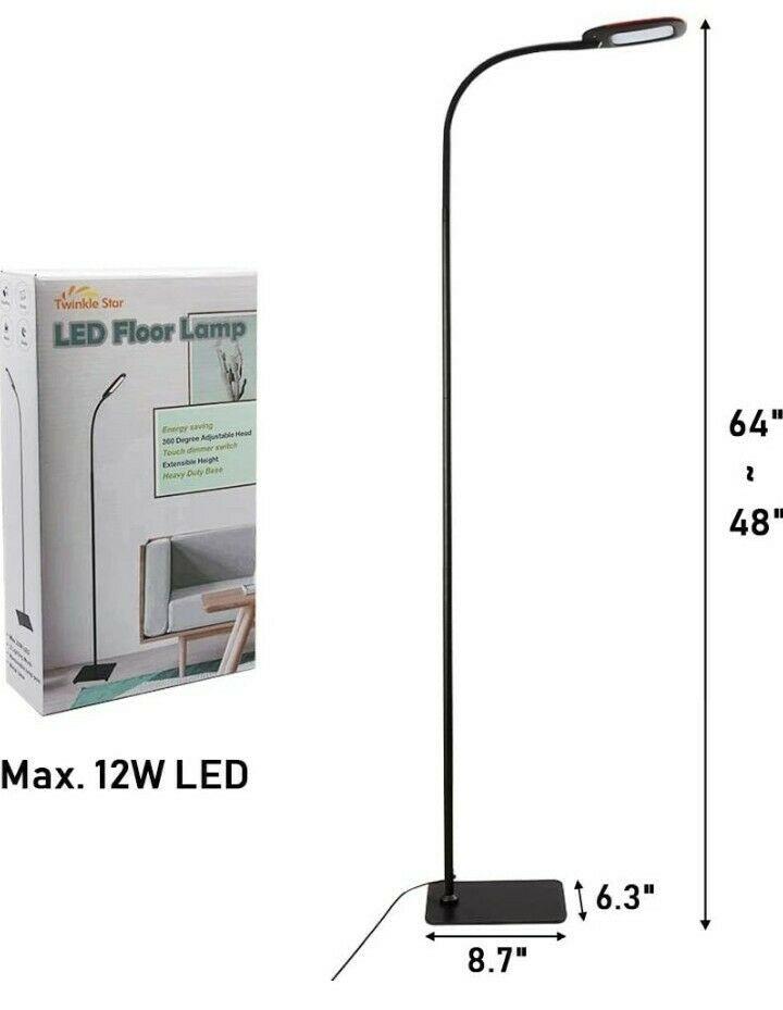Gooseneck Free Standing Energy Saving LED Dimmable Floor Lamp Living