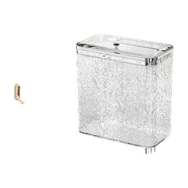 Organizador plegable con gancho y papelera colgante con tapa para baño, armario, puerta de cocina, toallas, albornoces y basura.