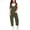 Army Green, variant on Girls' Casual V Suspender Romper Solid Color Loose Casual Romper With Pocket Girls Cargo Pants
