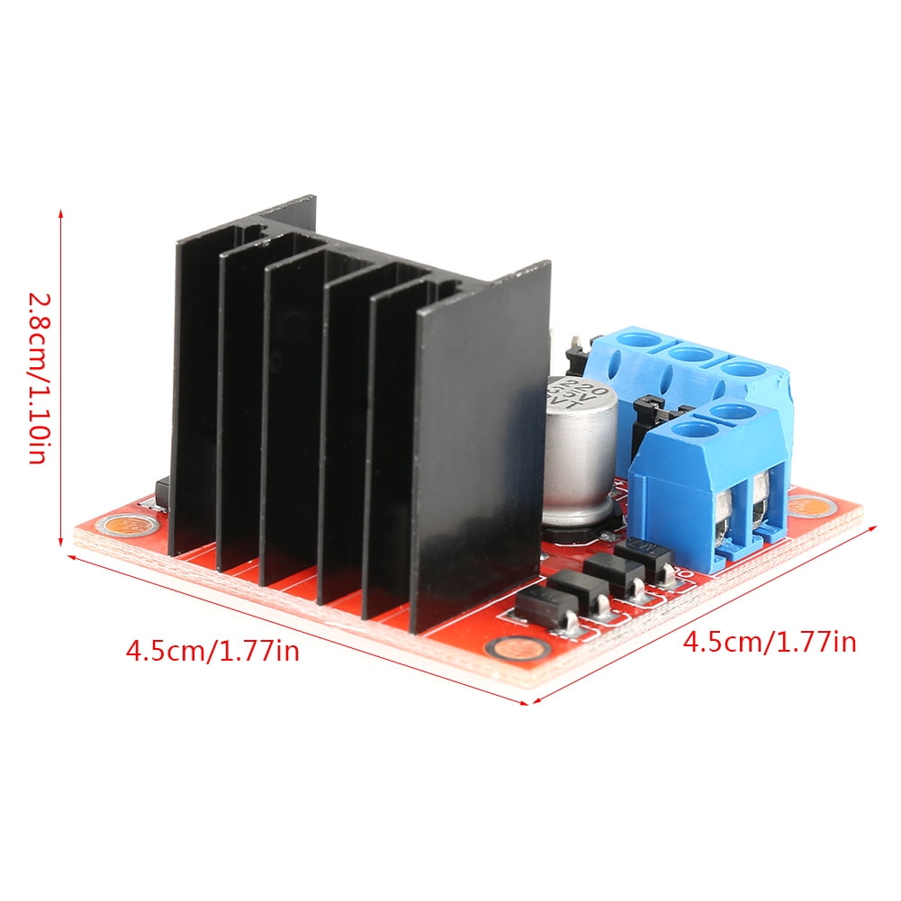 1Pc L298N 5V to 35V with Heat Sink Convenient to Use Dual-Channel Stepper Motor Driving Module H Bridge Motor Driver for Driving Stepping Motor