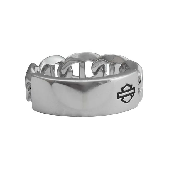Harley-Davidson Women's B&S Mariner Chain Ring - Silver Stainless Steel (7), Harley Davidson