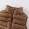 thumbnail image 4 of YOUYEDIAN Kids Puffer Vest Jacket Boys Girls Winter Windbreaker Warm Zipper Mock Neck Down Coat, 4 of 4