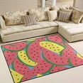 thumbnail image 2 of Coolnut Lightweight Soft Area Rugs, 80 x 58 inch（6'8" x 4'10"） Watermelon Slices Floor Mat for Kids Playing Room Hardwood Floor Living Room Nursery Rugs, 2 of 6