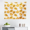 thumbnail image 1 of Summer Orange Tapestry, Hand Picked Fresh Fruits Ripe Ready to Eat Sliced Juicy Pattern, Fabric Wall Hanging Decor for Bedroom Living Room Dorm, 2 Sizes, White Green and Orange, by Ambesonne, 1 of 1