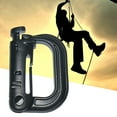 thumbnail image 4 of NIBOLOG Climbing Carabiner Wear-resistant Fine Workmanship High Strength Anti-corrosion High-Hardness Multipurpose Plastic Backpack Shackle Carabiner Hook for Outdoor, 4 of 8
