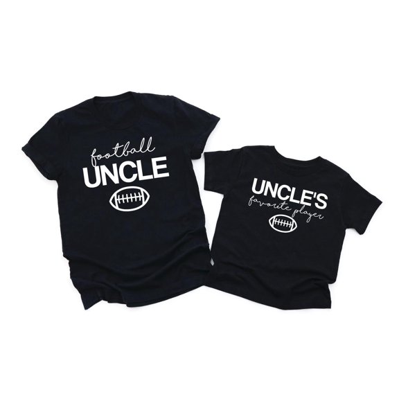 Football Uncle Men's T-Shirt Sports Graphic Tee Uncle's Favorite Player Kids Toddler Shirt Youth