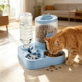 thumbnail image 1 of 2 In 1 Food And Water Bowl Feeder With Non Slip Base For Cats And Adjustable Elevated Raised Stand Feeder, 1 of 5