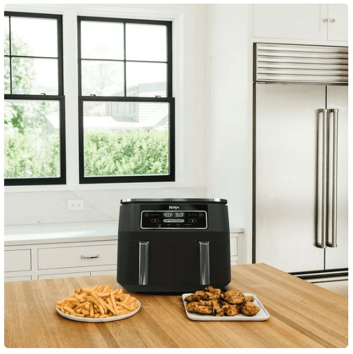 Ninja Foodi 6-in-1 8 qt. 2-Basket Air Fryer 8-Quart Dual Zone Feature Gray Air  Fryer in the Air Fryers department at