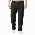 thumbnail image 2 of NOLDARES Men's Cargo Sweatpants Casual Joggers Loose Fit Open Bottom Athletic Pants for Men with Pockets(Black,3XL), 2 of 7