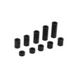 thumbnail image 3 of Assortment of 100 cylindrical insulating spacers in ABS plastic, unthreaded, black, 3 of 4