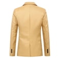thumbnail image 2 of Mens Casual Blazer Jackets Solid Color Slim Fit Long Sleeve Work Business Party Coat Khaki S, 2 of 3