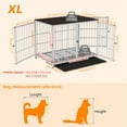 thumbnail image 2 of Wisfor 42 inch White Heavy Duty Dog Crate Kennel Cage, TV stand, Wood End Side Table, Furniture, 2 of 5