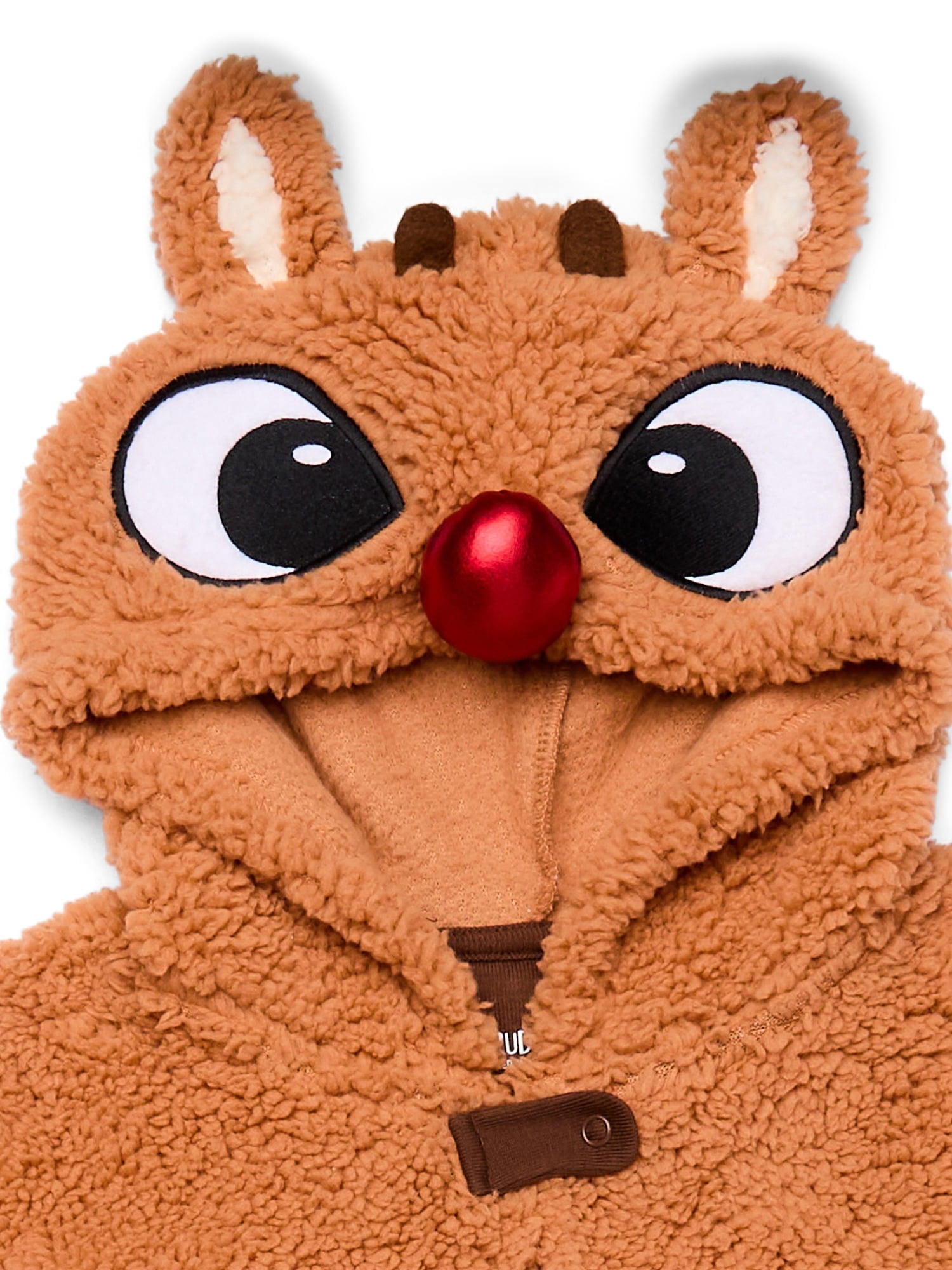 Rudolph Kids Christmas Matching Family Pajamas Union Suit, Sizes 4-12