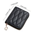thumbnail image 3 of Women Small Change Purse Grids Zip Change Pouch Small Coin Purse for Ladies, 3 of 10