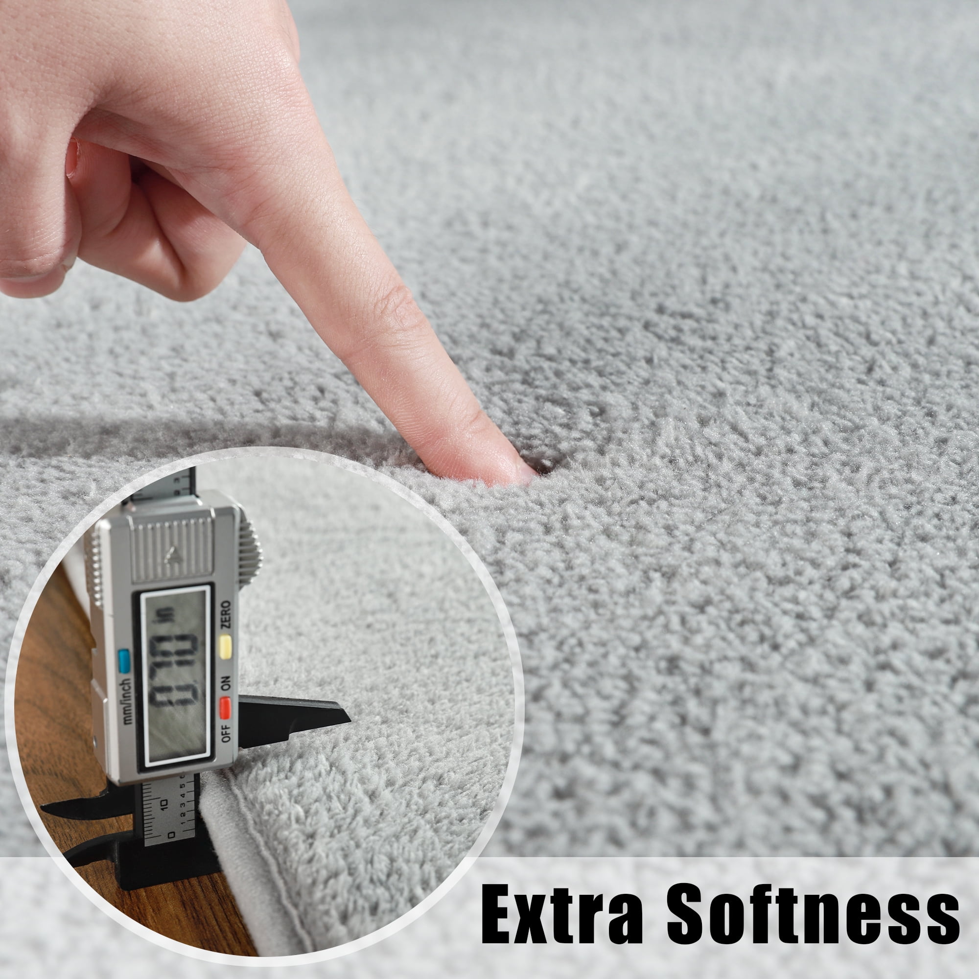 Arogan Soft Low Pile Rug Modern Area Rugs for Bedroom Living Room,Suitable for Boys Girls Teenagers and Adults with Super Soft Touch , Gray , 4' x 6'