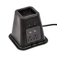 thumbnail image 3 of Honey-Can-Do 5.5" Black Plastic Bed or Furniture Risers with Power Outlets and USB Ports (Set of 4), 3 of 5