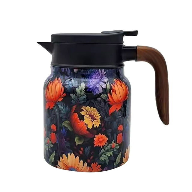 Jubipavy Water Cup And Bottle Coffee Pot And Tea Separation Thermal Insulation Pot Indoor Home Office Thermal Insulation Pot Pattern Exquisite Braised Teapot 800ml
