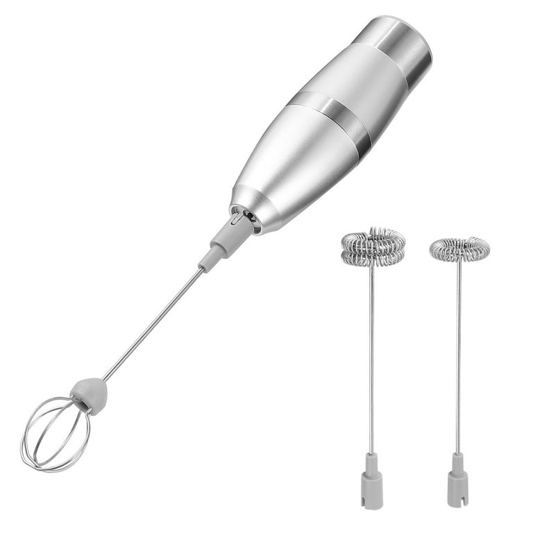 Bluelk Milk Frother Handheld, with 2 Stainless Whisks, USB Rechargeable  Hand Mixer, Black