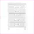 thumbnail image 4 of Bedroom Furniture Set, 5-Piece Queen White Modern with LED | Solid Wood+MDF | Double Dressers, 4 of 5