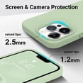 thumbnail image 3 of Magnetic for iPhone 13 Pro Max Phone Case, [Compatible with MagSafe][Military Shockproof Protection] Silicone Case with Soft Anti-Scratch Microfiber Lining, 6.7 inch, Pale Green, 3 of 13