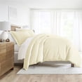 thumbnail image 3 of Noble Linens Ivory Wheatfield Pattern Duvet Set 3-Piece Duvet Cover Set, Full/Queen, 3 of 10