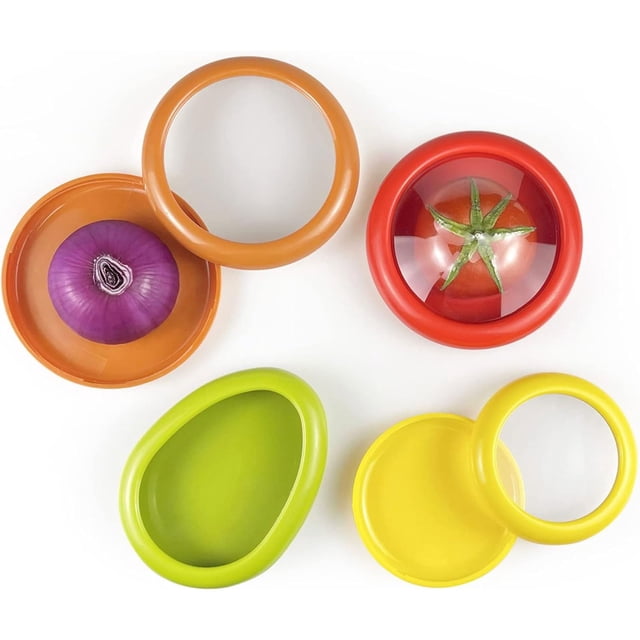 Recipientes de silicona para frutas y verduras para nevera (4 piezas)