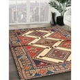 thumbnail image 2 of Ahgly Company Indoor Square Traditional Brown Red Persian Area Rugs, 7' Square, 2 of 6
