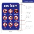thumbnail image 3 of Pool Rules Sign, No Diving No Pushing No Running No Peeing in Pool, 3 of 8