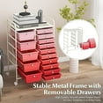 15Drawer Drawer Carts Mobile Rolling Utility Cart w/Wheels Craft