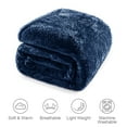 thumbnail image 3 of Whale Flotilla Extra Large Fleece Throw Blanket 50x70 Inch, Super Plush and Soft 300GSM Blankets for All Season, Fluffy and Lightweight, Navy Blue, 3 of 7