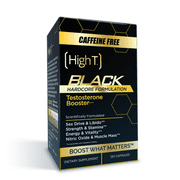 High T Black Caffeine Free Natural Testosterone Booster Hardcore Formulation 120 Count