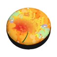 thumbnail image 2 of Waterproof Spare Wheel Cover, Cartoon Autumn Leaves Pattern Adjustable Wheel Cover For Jeep Trailer RV SUV Car, 17 inch, 2 of 8
