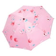 thumbnail image 2 of amagogo Folding Umbrella Compact Manual Open Lightweight Windproof Portable Umbrella Peach, 2 of 9
