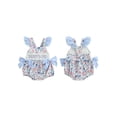 thumbnail image 2 of BemeyourBBs Newborn Baby Girl Daddy's Girl Outfits Baby Girl Fathers Day Outfit Romper Fly Sleeve Flower Print Embroidery Letters Front Bow Bodysuit Cute Infant Baby Girl Summer Clothes, 2 of 9