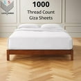 thumbnail image 4 of 21 Inch Extra Deep Pockets -King Giza 1000-Thread-Count Cotton 6-PC Sheet Set - White, 4 of 7