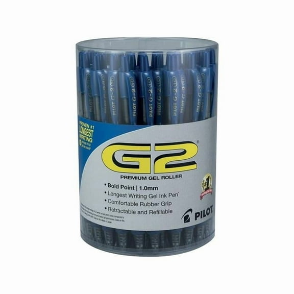 Pilot G2  1 mm Bold Point Retractable Gel Pens, Blue Ink - Pack of 36