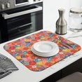 thumbnail image 3 of Pioneer Flower Floral Print Pattern Kitchen Dish Drying Mat 1 Pack, Ultra Absorbent Microfiber Drainer Mat, 16"x18", 3 of 6