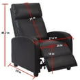 thumbnail image 4 of FDW Recliner Chair for Living Room Furniture Home Theater Seating Glider Chairs Modern Wingback Single Sofa PU Leather with Footrest (Black), 4 of 7