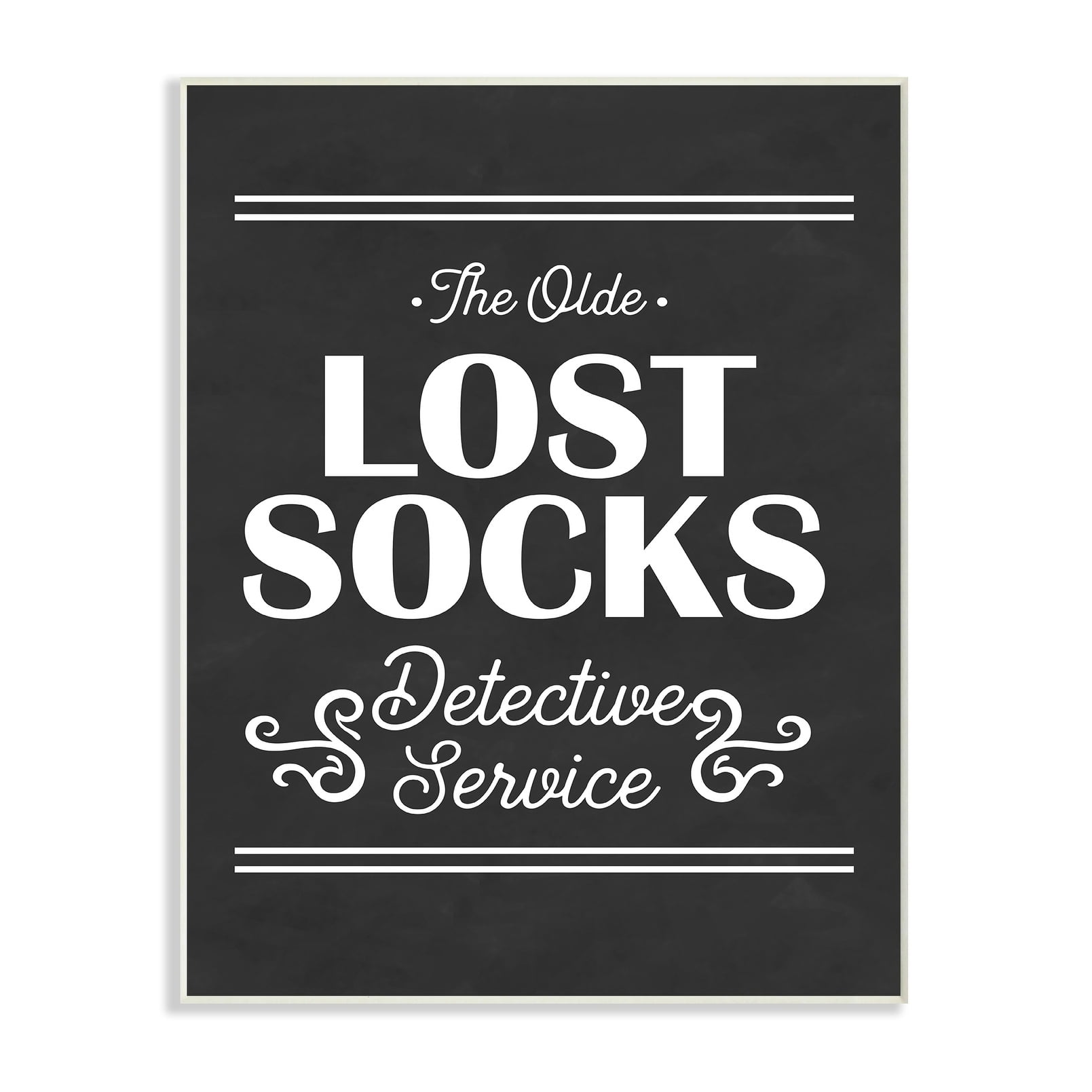 Stupell Olde Lost Socks Detective Service Wall Plaque Art 13 x 19