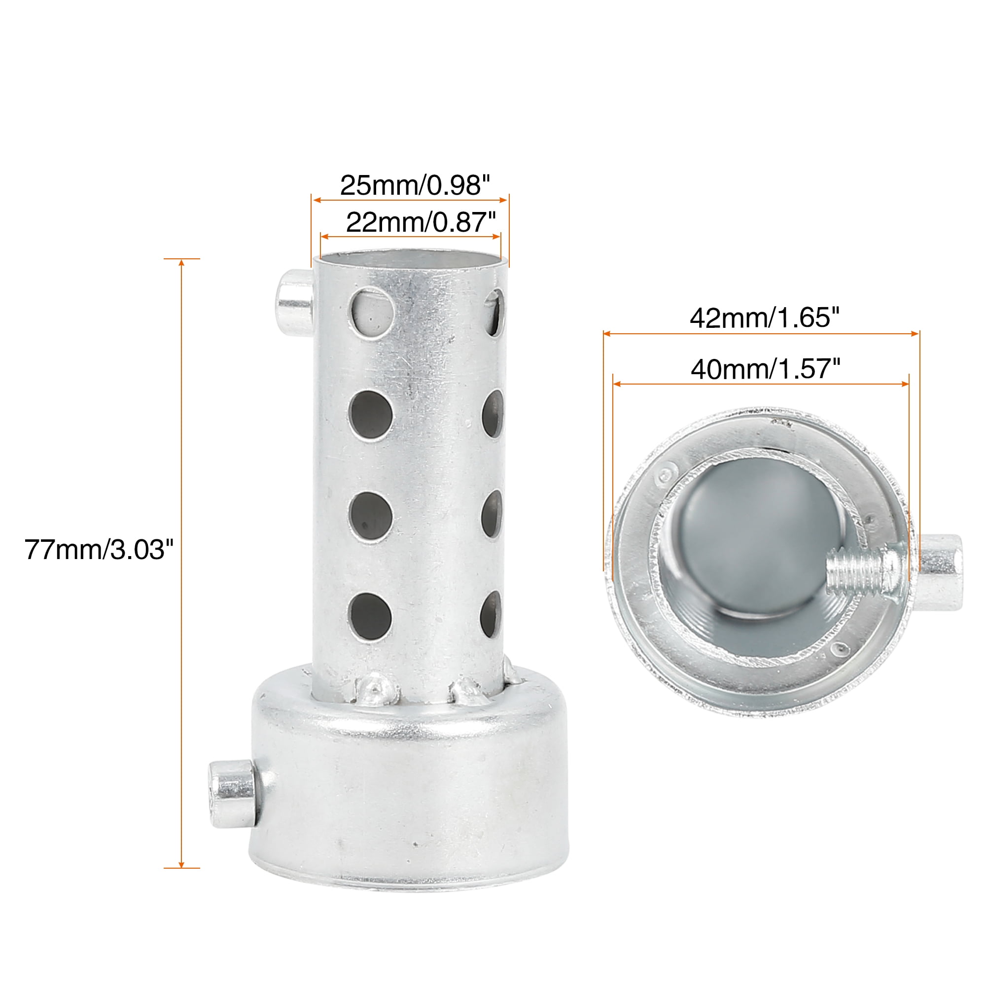 Unique Bargains 42mm Universal Exhaust Pipe Baffle Muffler Baffle for Motorbike Silver