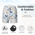 thumbnail image 4 of Kdxio Butterfly Print Men's Swim Trunks with Compression Liner 7 Inch Inseam Quick Dry Swim Shorts, 4 of 7