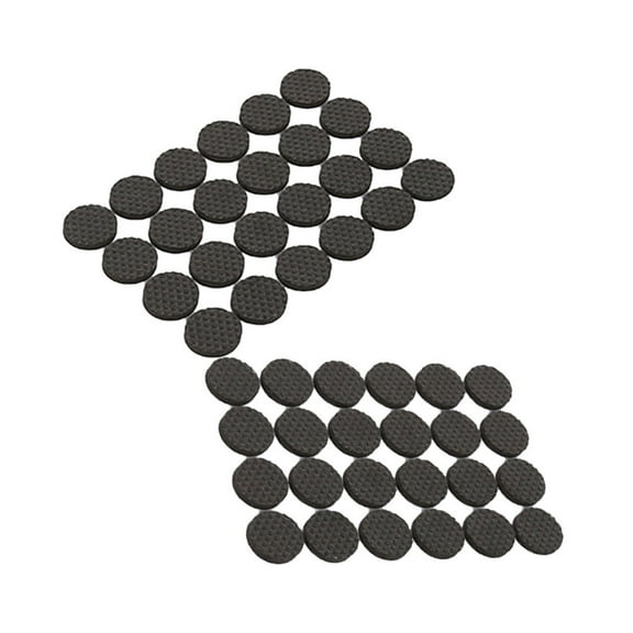 Topbathy 48Pcs Non Slip Floor Protector Pads for Furniture with Self Adhesive Black Rubber