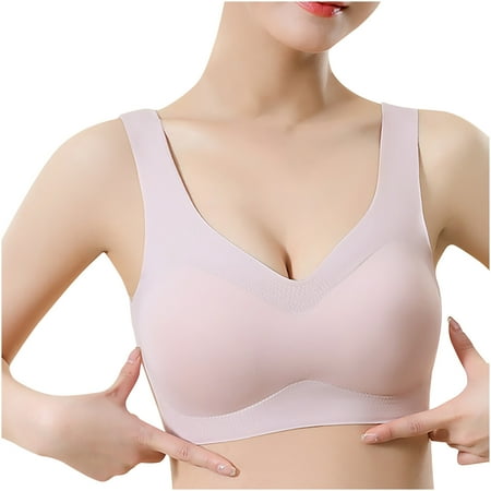 

Floleo Bras For Women Plus Size Clearance Women s Bra Wire Free Underwear OnePiece Bra Everyday Underwear Bras
