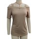 thumbnail image 2 of Camiseta Con Hombros frhos para Mujer, parte frontal suelta y transpirable para uso diario casual, 2 of 3