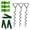 black floor nails, variant on Tree Stakes and Supports Iron Coiled Stakes for Strong Anchoring in Soft or Hard Ground Ensuring Stability