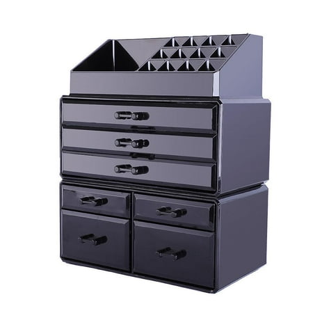 Ktaxon Makeup Holder Jewelry Organizer Acrylic Drawer Cosmetic Case Storage Box