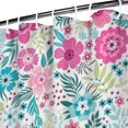 thumbnail image 3 of Pioneer Flower Floral Print Pattern Shower Curtain 72"x72" ,Bathroom Decorative Shower Curtains Set with 12 Hooks,Modern Waterproof Washable Shower Curtain, 3 of 6