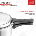 thumbnail image 4 of Prochef Autocuiseur en Acier Inoxydable avec Couvercle Extérieur - 2 Litres, Argent / Surface de Qualité Alimentaire Non Réactive, Non Toxique et Non Tachante - Base Compatible Induction, Couvercle Verrouillable, 4 of 5